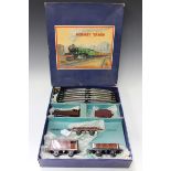 A Hornby Trains gauge O clockwork No. 601 LMS goods set, comprising 0-4-0 locomotive 5600, tender,