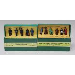 Four Dinky Toys miniature figures for model railways sets, gauge O, comprising No. 001 station