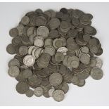 A collection of British pre-decimal coinage, all pre-1947, including half-crowns, total weight