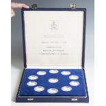 A Bermuda commemorative silver eleven-coin set 1984, commemorating the 375th Anniversary of the