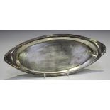 A George III silver boat shaped snuffer tray with reeded rim, London 1807 by Peter & William