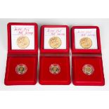 Three Royal Mint proof half-sovereigns 1980, cased.Buyer’s Premium 29.4% (including VAT @ 20%) of