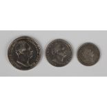 A William IV shilling 1836, a William IV sixpence 1836 and a William IV fourpence 1836.Buyer’s