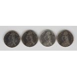 Four Victoria Jubilee Head double florins, 1887, 1888, 1889 and 1890.Buyer’s Premium 29.4% (