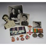 A group of items of Red Cross interest, comprising 1939-45 Defence Medal and Red Cross Long