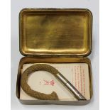 A First World War period Princess Mary Christmas 1914 brass gift tin, together with a tinder