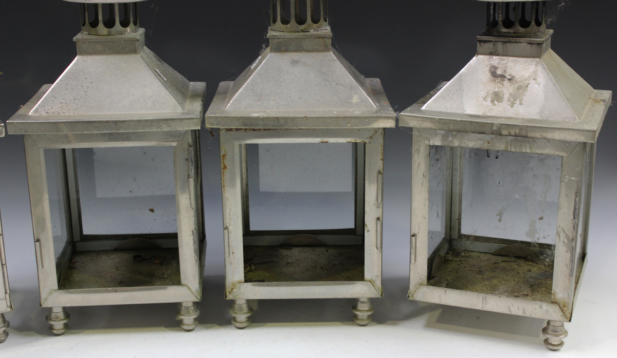 A set of five modern plated hanging garden lanterns, height 47cm.Buyer’s Premium 29.4% (including - Image 2 of 4