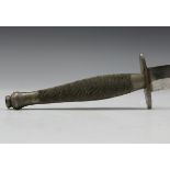 A Second World War period second pattern Fairbairn-Sykes fighting knife with straight double-edged