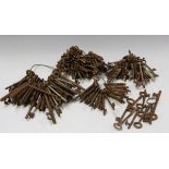 A collection of 19th century and later iron keys.Buyer’s Premium 29.4% (including VAT @ 20%) of
