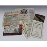 A collection of Second World War period propaganda leaflets, including 'Der Weg nach Tunis' and '