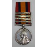 A Queen's South Africa Medal with four bars, 'Cape Colony', 'Orange Free State', 'South Africa 1901'