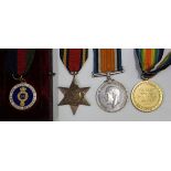 A 1914-18 British War Medal and 1914-19 Victory Medal to '49092 Pte.A.Simons. The Queens R.', a