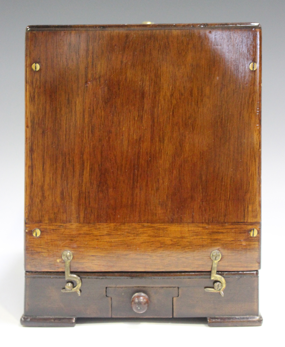 A mid-20th century mahogany cased barograph with lacquered brass mechanism and clockwork recording - Image 5 of 7