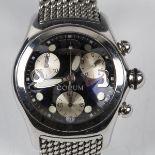 A Corum Bubble Chronograph stainless steel cased gentleman's bracelet wristwatch with quartz