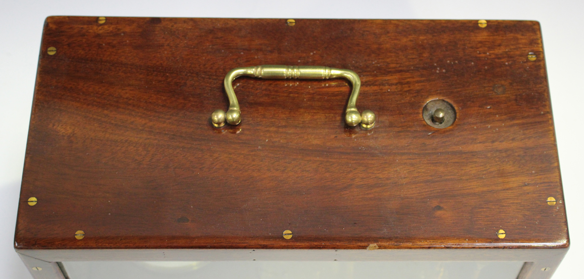 A mid-20th century mahogany cased barograph with lacquered brass mechanism and clockwork recording - Image 2 of 7