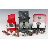 A collection of ten gentlemen's wristwatches, including Citizen Eco-Drive Chronograph Alarm and