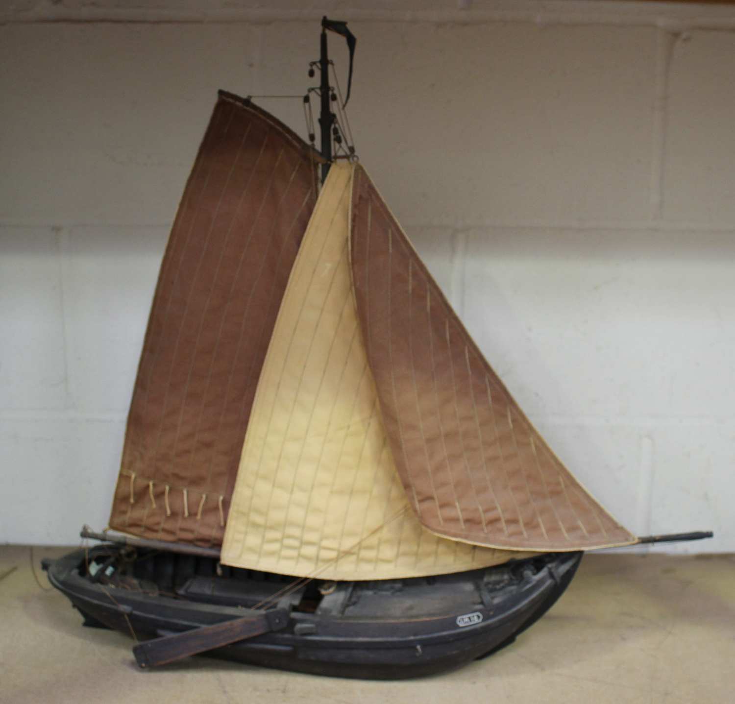 A late 20th century plastic, wooden and metal model of a paddle steamer, length 100cm, together with - Image 2 of 4