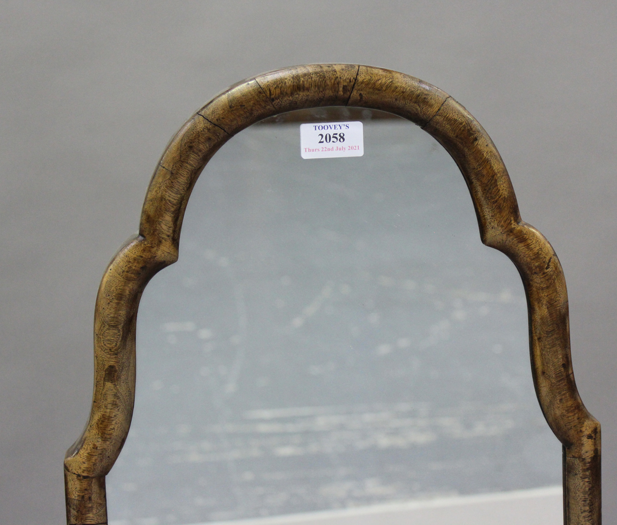 An early 20th century Queen Anne style walnut framed cheval mirror, height 151cm, width 40cm.Buyer’s - Image 2 of 5