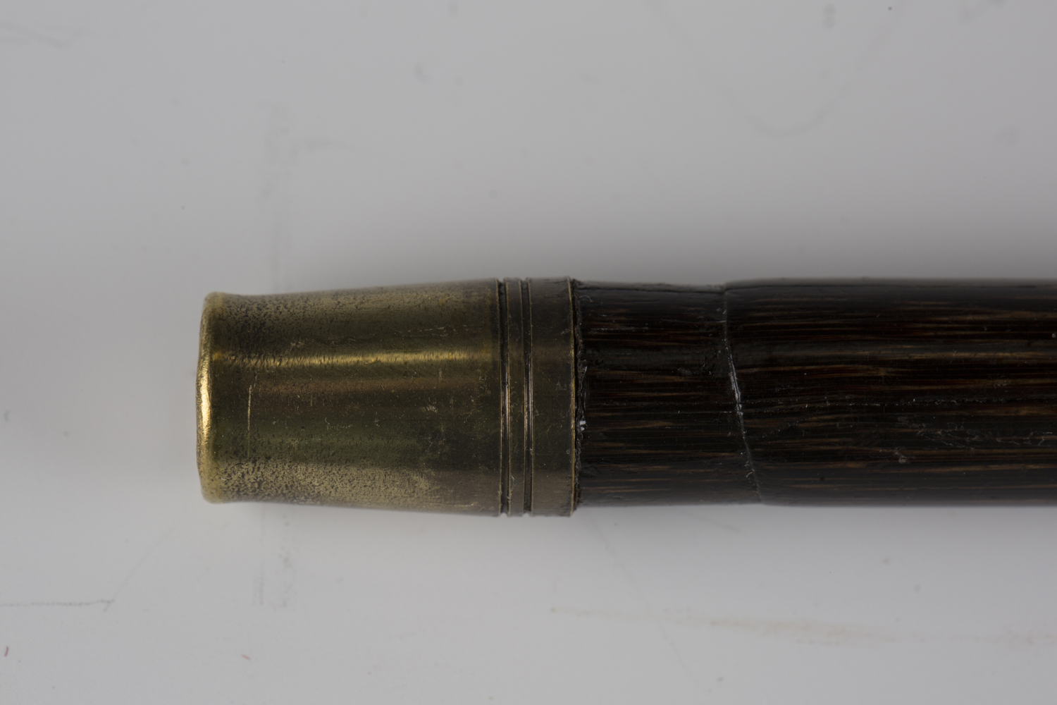 A late 19th century palmwood walking cane, the moulded tortoiseshell handle with gilt metal mount - Image 2 of 7