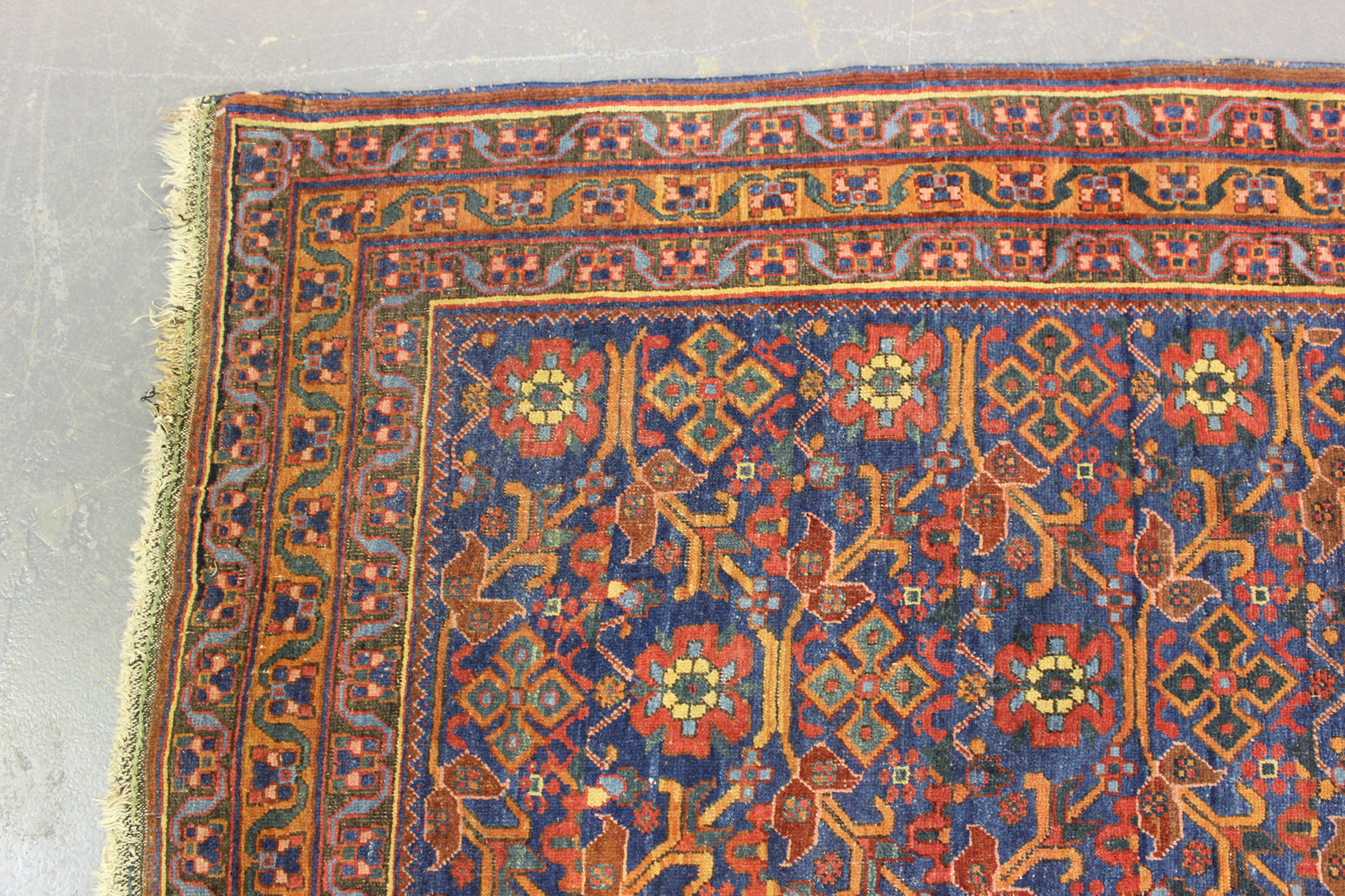 An Afshar rug, South-west Persia, early 20th century, the blue field with an overall bold floral - Image 3 of 6