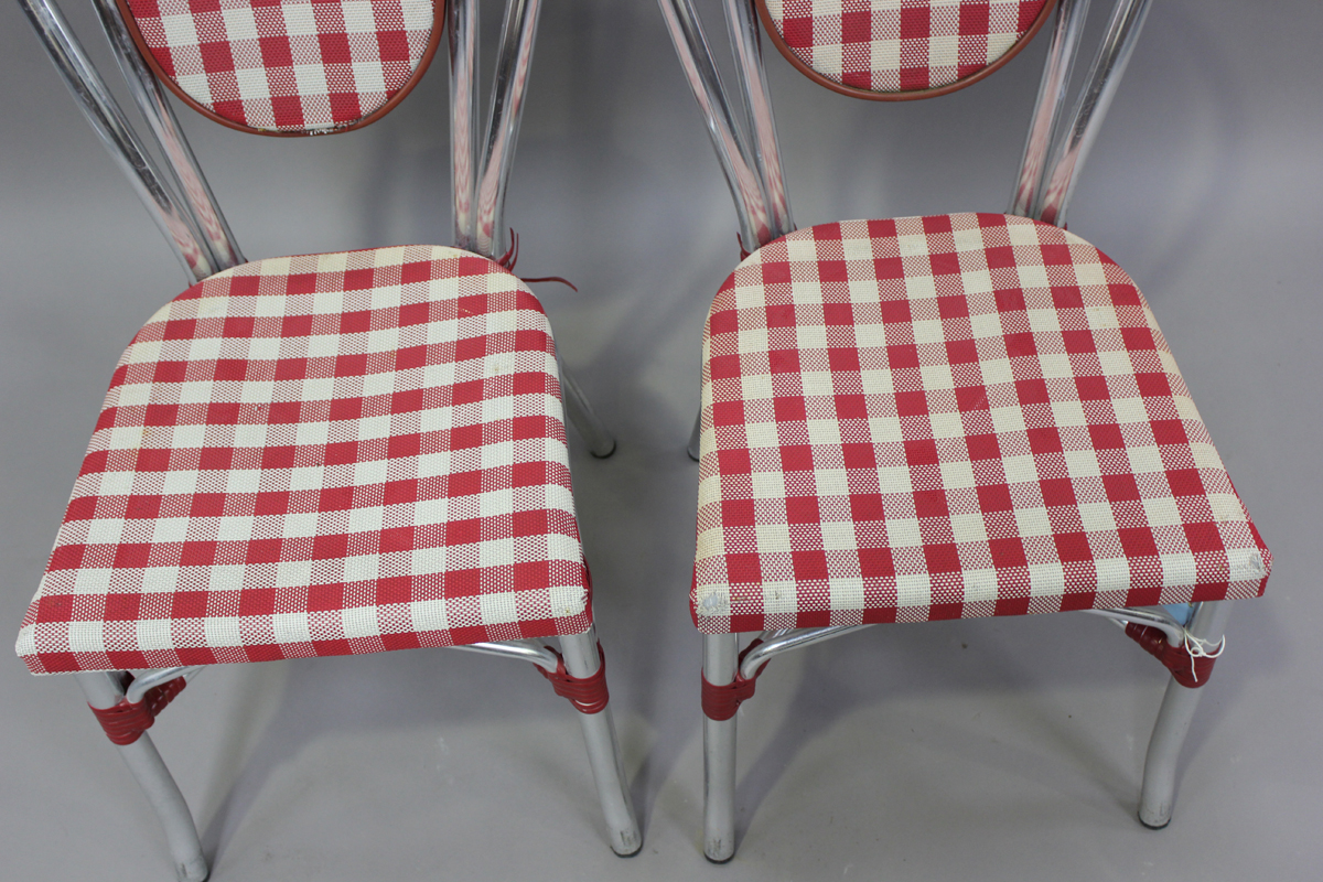 A set of ten French aluminium framed café chairs, height 88cm, width 42cm.Buyer’s Premium 29.4% ( - Image 5 of 6