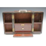 An early Victorian mahogany apothecary's cabinet with brass recessed carrying handle, height 24cm,