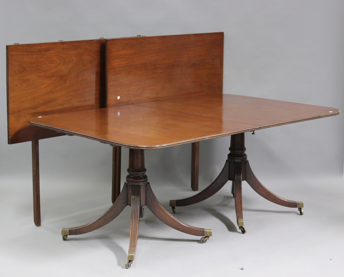 A set of ten 20th century George III style mahogany dining chairs, comprising two carvers and - Image 10 of 10