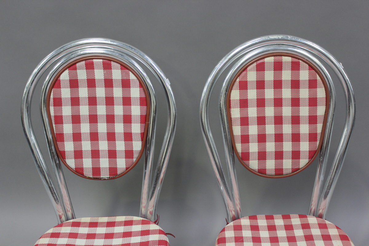 A set of ten French aluminium framed café chairs, height 88cm, width 42cm.Buyer’s Premium 29.4% ( - Image 6 of 6