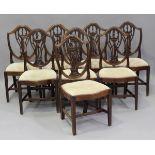 A set of ten 20th century George III style mahogany dining chairs, comprising two carvers and