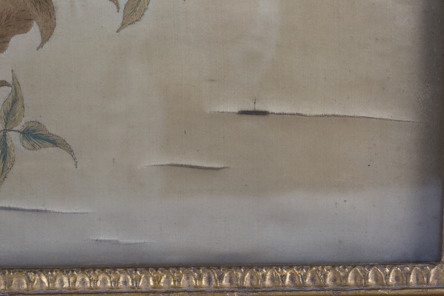 A near pair of late 19th century Japanese silk and metal thread stumpwork panels, both depicting - Image 3 of 31