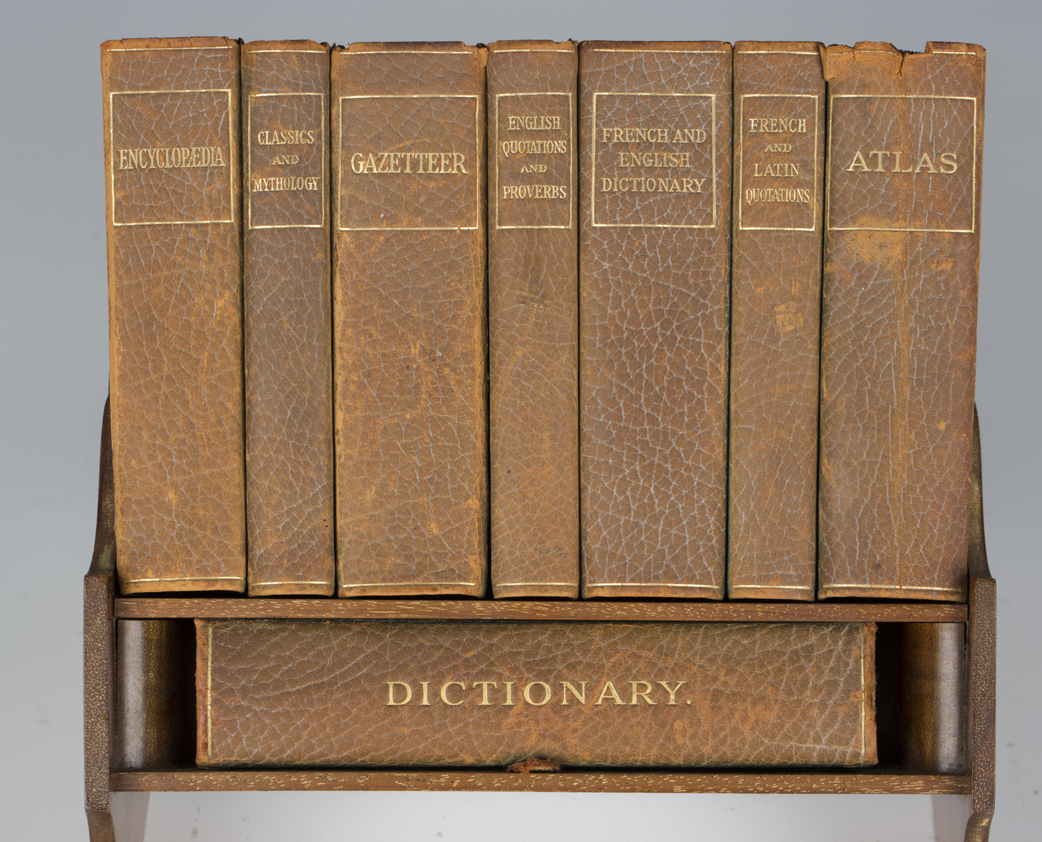 A set of eight leather bound 'Reference Library' books by Asprey & Co Ltd, housed within their - Image 3 of 3