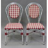 A set of ten French aluminium framed café chairs, height 88cm, width 42cm.Buyer’s Premium 29.4% (