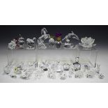 A mixed group of Swarovski Crystal animals and ornaments, including a South Sea Collection dolphin