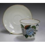 A matched Russian State Porcelain Factory, Petersburg, porcelain cup and saucer, late 19th/early