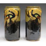 A pair of Thomas Forester & Sons Phoenix Ware vases, early 20th century, each decorated with a