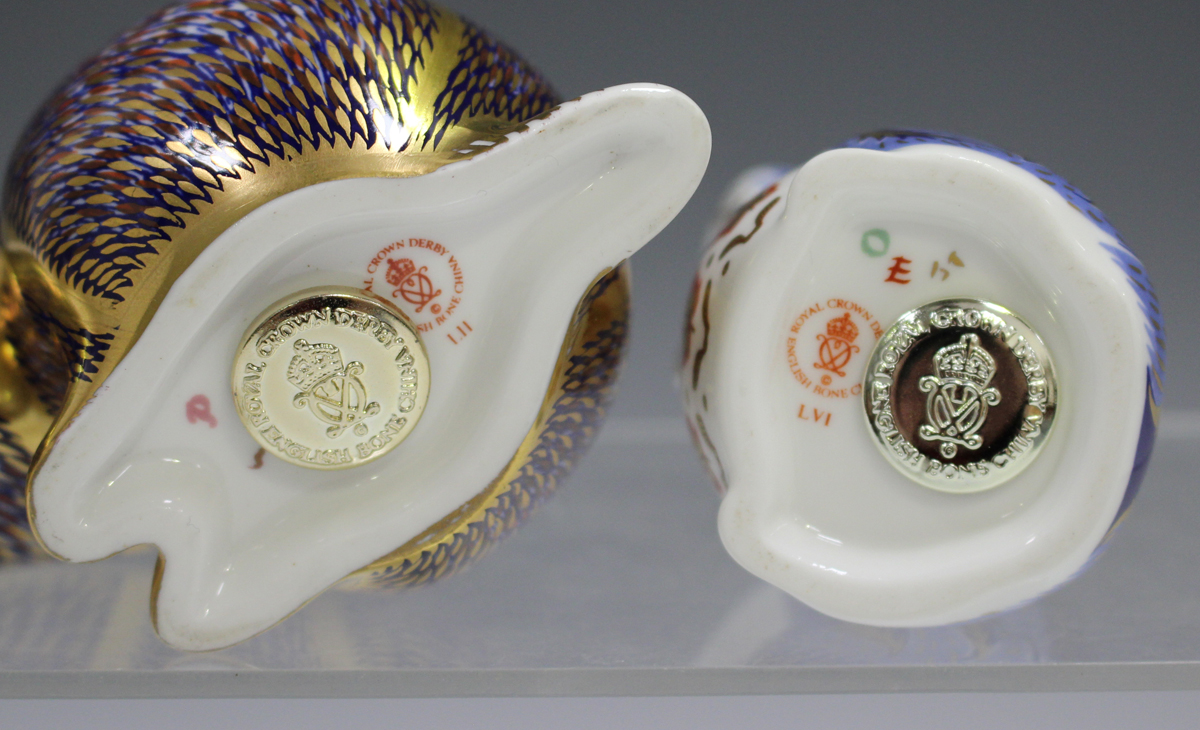 Seven Royal Crown Derby Imari palette animal paperweights, comprising Turtle, Beaver, Squirrel, - Image 3 of 5