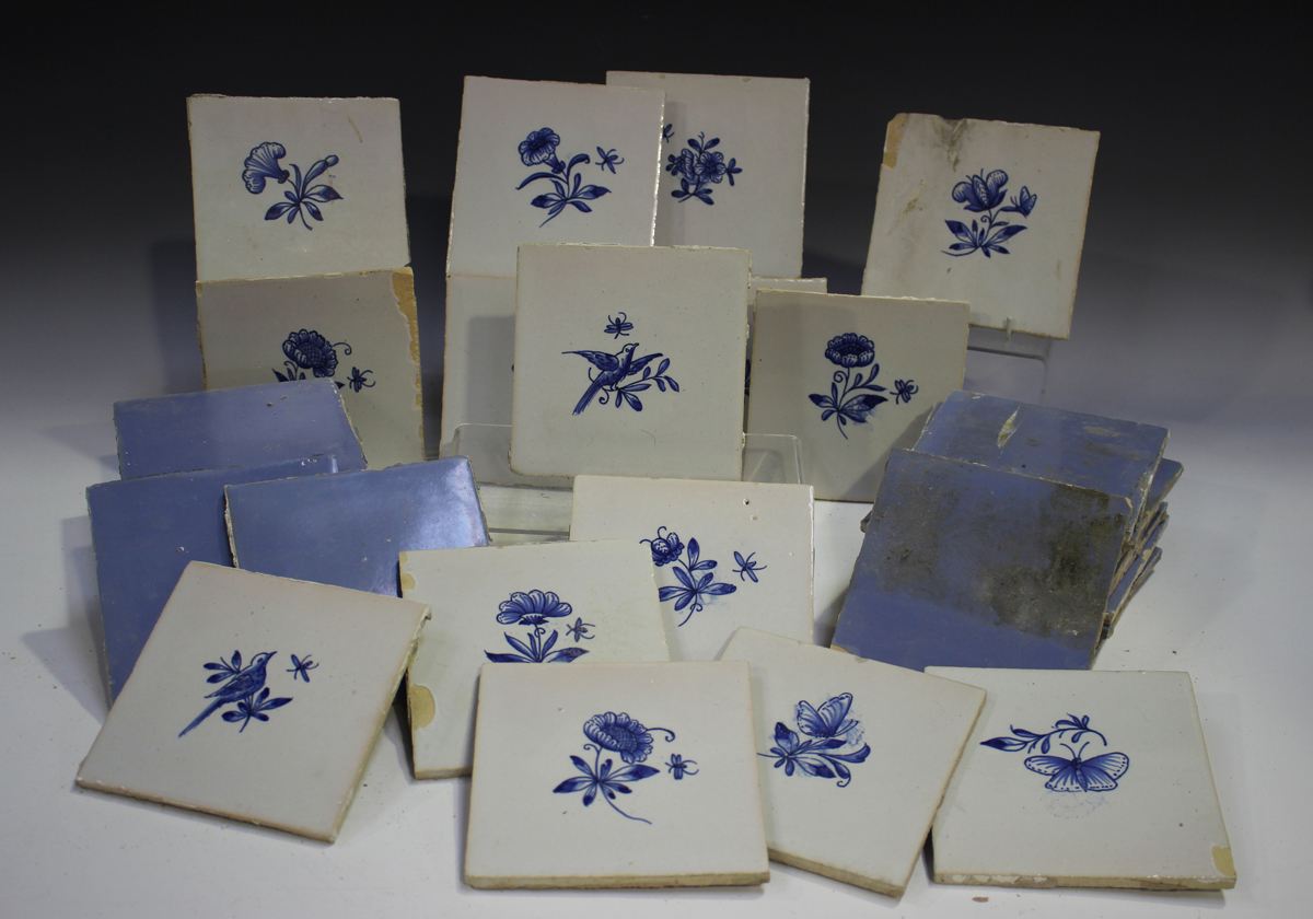 A group of approximately sixty Dutch Delft blue and white tiles, late 19th/early 20th century, - Image 3 of 4