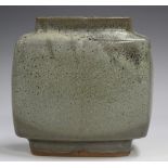 A Pierre Culot studio pottery Citroën vase, second half 20th century, covered in a mottled grey/