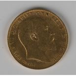 An Edward VII sovereign 1903.Buyer’s Premium 29.4% (including VAT @ 20%) of the hammer price. Lots