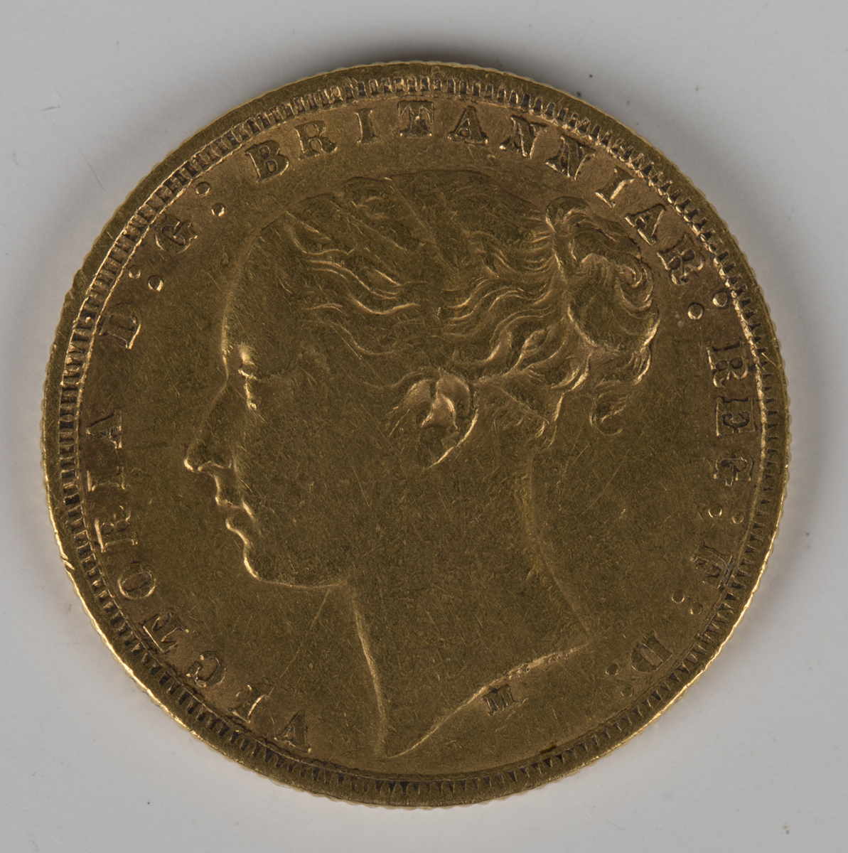 A Victoria Young Head sovereign 1876M.Buyer’s Premium 29.4% (including VAT @ 20%) of the hammer