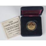 A Westminster Mint Queen Elizabeth II Cook Islands gold fifty dollars 1995, commemorating Queen