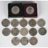 Fifteen crowns, comprising Silver Jubilee 1935, three Coronation 1937, two Festival of Britain 1951,