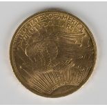 A USA gold twenty dollars 1923.Buyer’s Premium 29.4% (including VAT @ 20%) of the hammer price. Lots