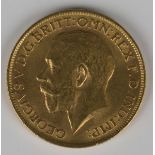 A George V sovereign 1913.Buyer’s Premium 29.4% (including VAT @ 20%) of the hammer price. Lots