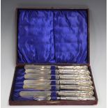 A set of six George V silver King's pattern dessert knives and forks, Sheffield 1911 by Harrison