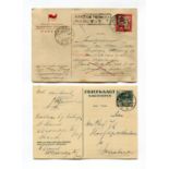 A stamp collection on album leaves with Malaya, Thailand, Second World War postal stationery