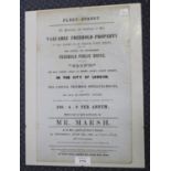 An advertising bill for a 'freehold property in the Parish of St Brides, Fleet Street… known as
