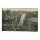 A collection of 14 postcards of railway disasters, including photographic postcards titled '