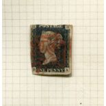 A collection of world stamps in albums, including Great Britain from 1840 1d black (2 margins), 1d