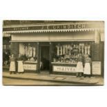 A group of 6 photographic postcards relating to Walton-on-Thames, including two shopfronts and